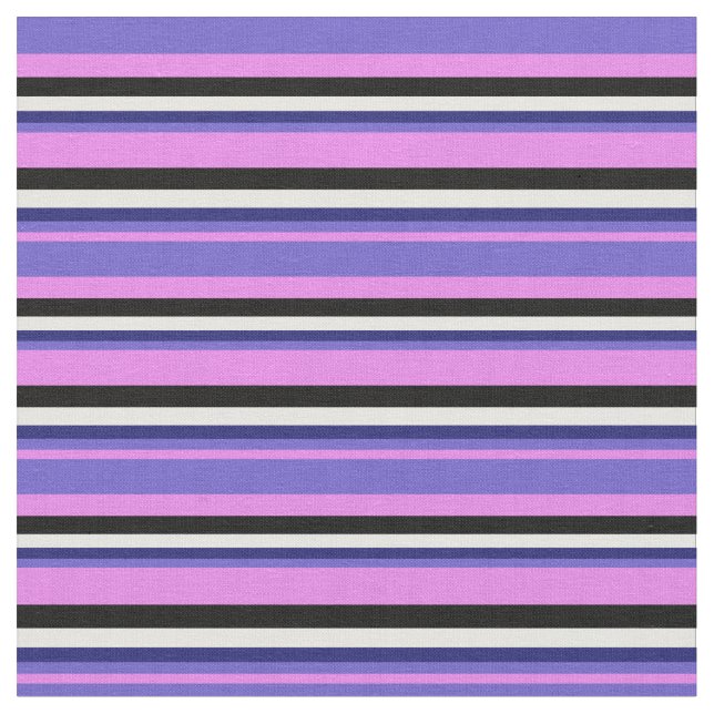 Violet, Slate Blue, Midnight Blue, White & Black Tyg (Närbild)
