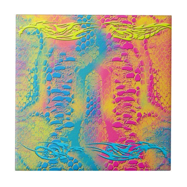 VIOLET SNÖRE - Digital - Fractal Art - Kakelplatta (Framsidan)