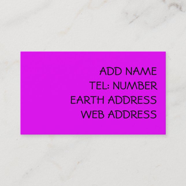 Violet solid färg affärskort visitkort (Framsida)