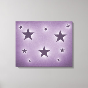 Violet Stars i Kanvastrycket Night Himlar Canvastryck