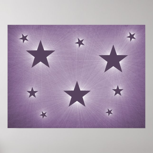Violet Stars i Natten Himlar Poster (Framsidan)