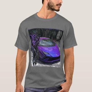 Violet stil-stamolja, blacklyon-design t shirt