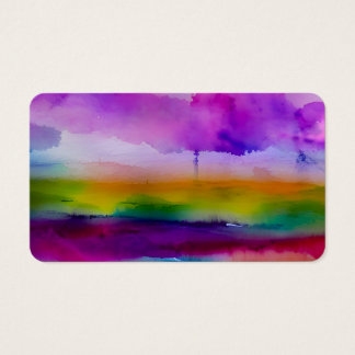 Violet Storm: Lila Watercolor Stil Design Visitkort