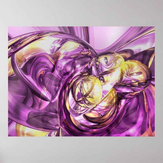 Violet Summer Abstrakt Poster (Framsidan)