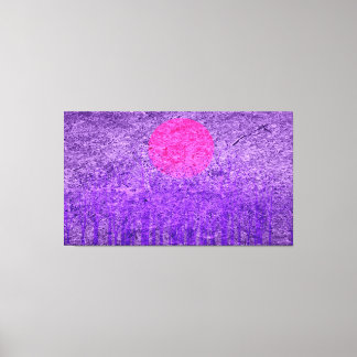 Violet Sunset Abstrakt Painting 3 Canvastryck