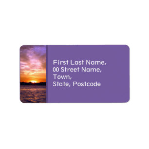 Violet Sunset-adressetikett Adressetikett