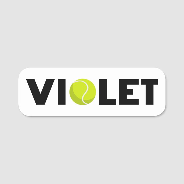 Violet Tennis Namnbricka (Framsida)