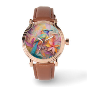 Violet Throated Songbird Fantasy Bird Armbandsur