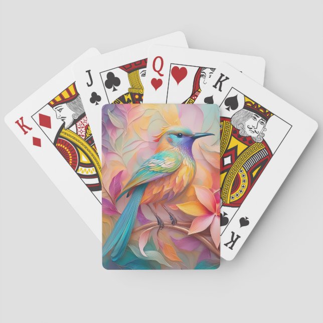 Violet Throated Songbird Fantasy Bird Casinokort (Baksidan)
