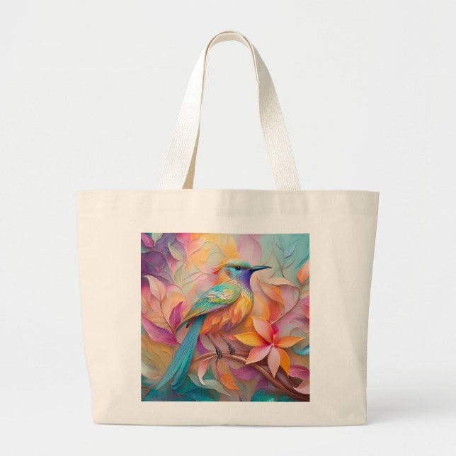 Violet Throated Songbird Fantasy Bird Jumbo Tygkasse (Framsidan)