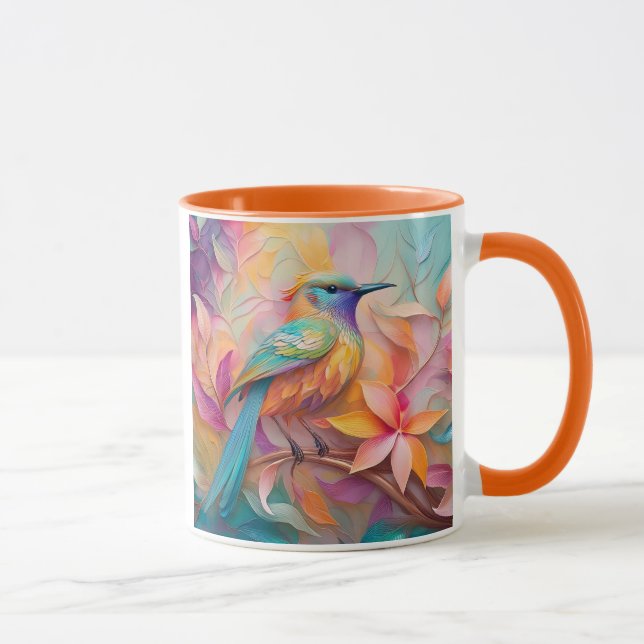Violet Throated Songbird Fantasy Bird Mugg (Höger)