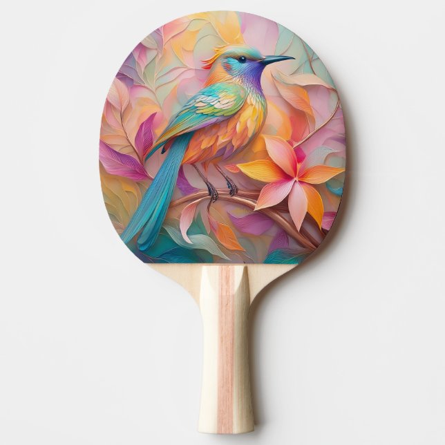 Violet Throated Songbird Fantasy Bird Pingisracket (Framsidan)