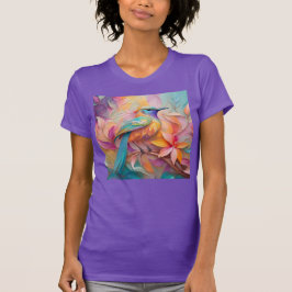 Violet Throated Songbird Fantasy Bird T Shirt