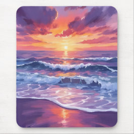 Violet Tide | Purple Sunset Ocean Waves Musmatta
