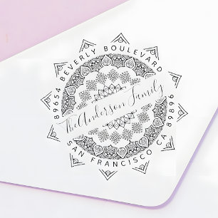 Violet Tredje Öga Mandala-Returadressen Självfärgande Stämpel