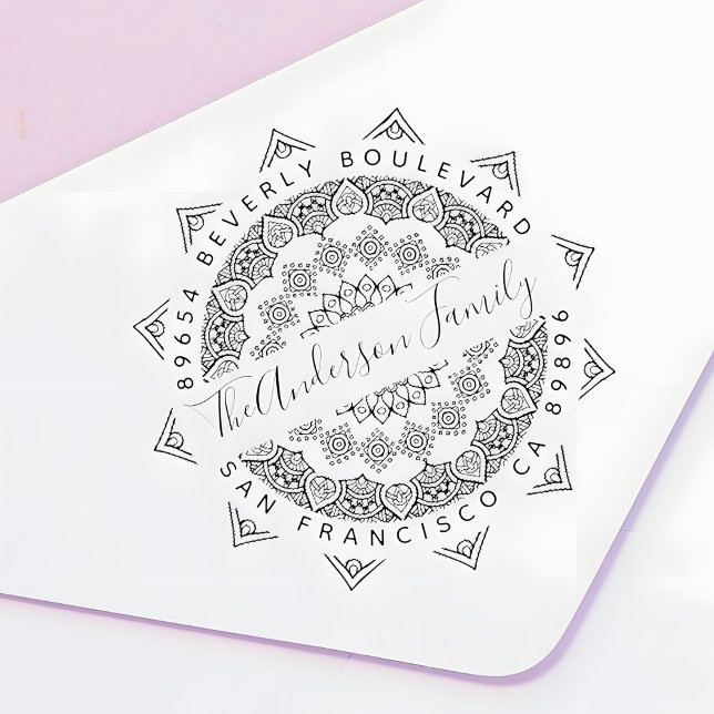 Violet Tredje Öga Mandala-Returadressen Självfärgande Stämpel (Skapare uppladdad)