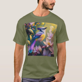 Violet Tuftad Gult Brast Fantasy Bird T Shirt