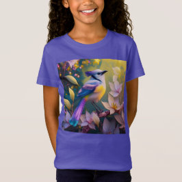 Violet Tuftad Gult Brast Fantasy Bird T Shirt