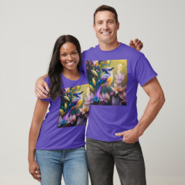 Violet Tuftad Gult Brast Fantasy Bird T Shirt