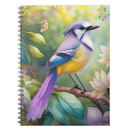 Violet Tufts Jay Fantasy Bird Anteckningsbok
