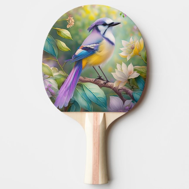 Violet Tufts Jay Fantasy Bird Pingisracket (Framsidan)
