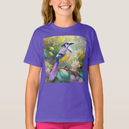Violet Tufts Jay Fantasy Bird T Shirt