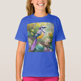 Violet Tufts Jay Fantasy Bird T Shirt