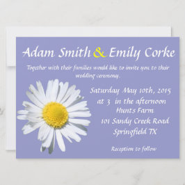 Violet Tulip Daisy bröllopsinbjudan Inbjudningar