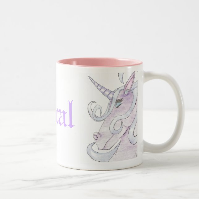 Violet Unicornmuggen Två-Tonad Mugg (Höger)