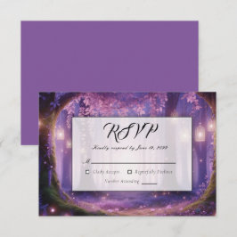 Violet vid midnatt Förtrollade Skog Bröllop OSA Kort