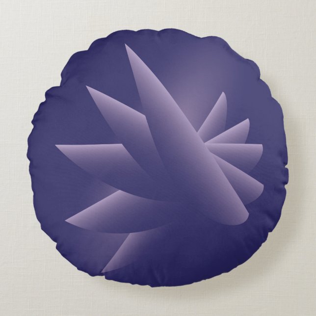 Violet vingar rund kudde (Framsidan)