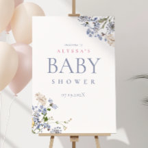 Violet Vintage WildblomBaby Shower