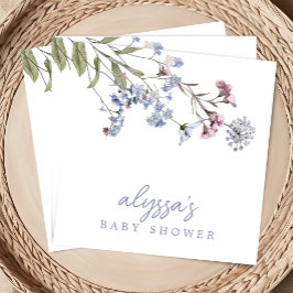 Violet Vintage WildblomBaby Shower Pappersservett