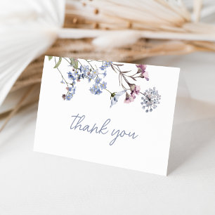 Violet Vintage WildblomBaby Shower Tack Kort