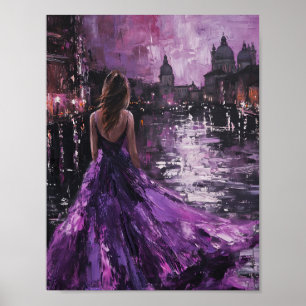 Violet Vista: En trevlig kväll i Venedig Poster