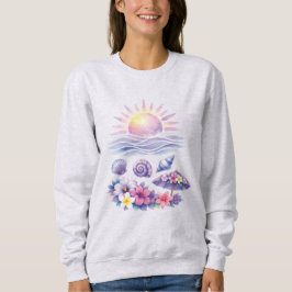 violet watercolor creative beach t shirt