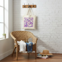 Violet Wave Pattern Tygkasse