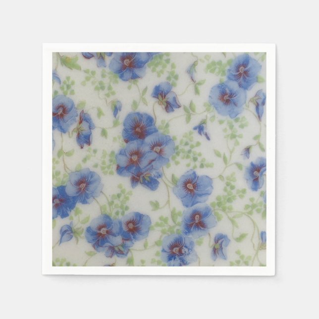 Violet WildblommCocktail Napkin Pappersservett (Framsidan)