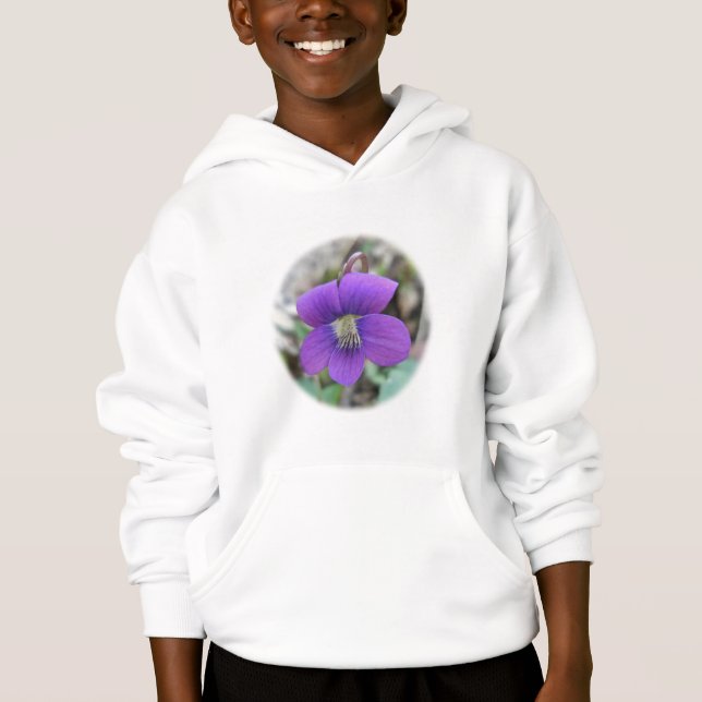Violet Wildblomskoordinationsobjekt T-shirt (Framsida)