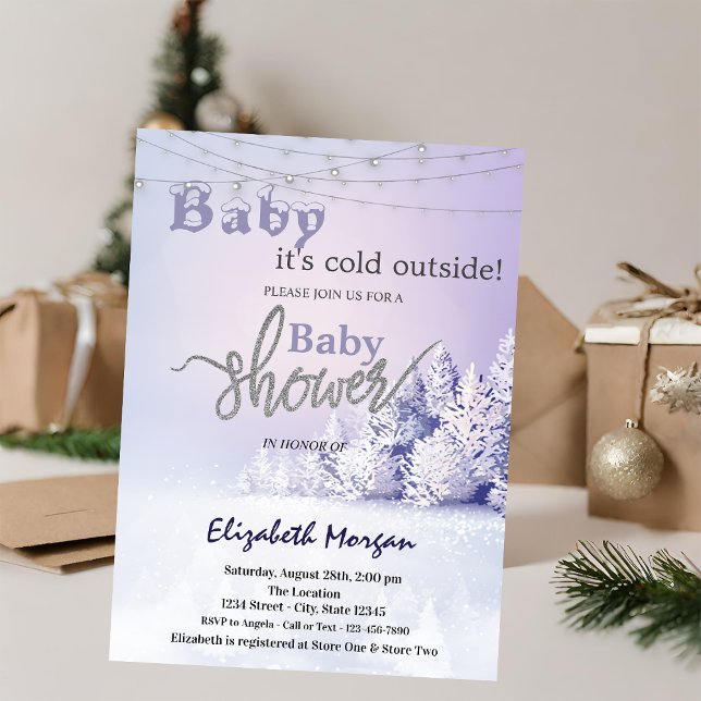 Violet Winter Ligcape Forest Inbjudningar (Skapare uppladdad)