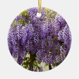 Violet Wisteria Flowers Julgransprydnad Keramik