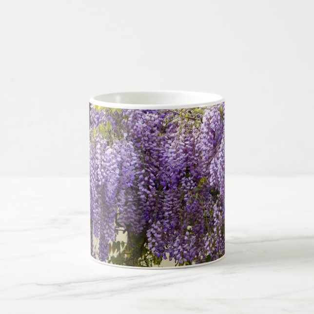 Violet Wisteria Flowers Kaffemugg (Center)