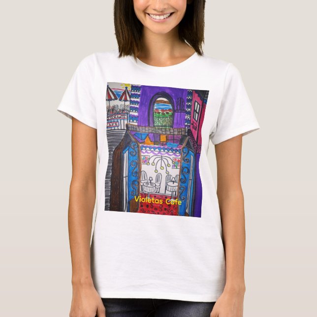 Violeta's Cafe Men's Basic T-Shirt (Framsida)