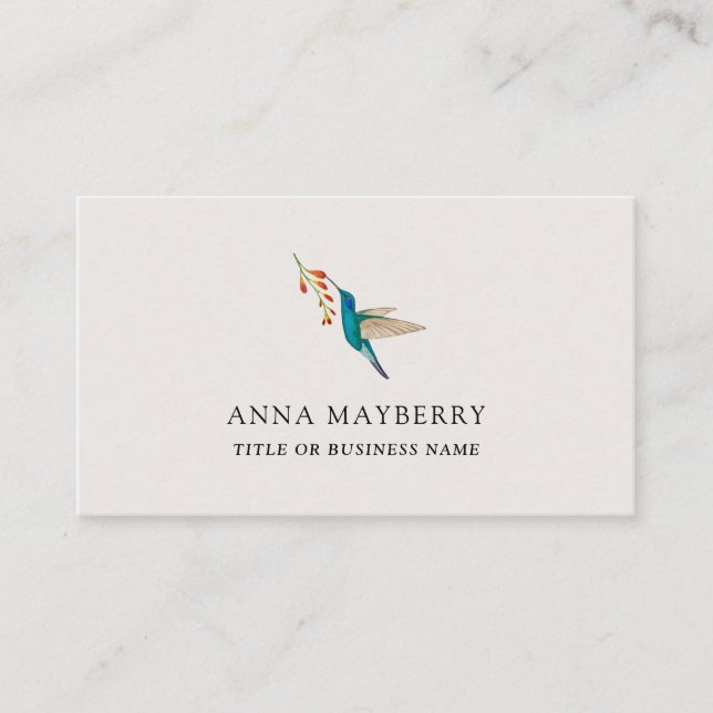 Violetear Hummingbird Affärskort Visitkort (Framsida)