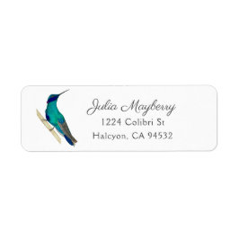 Violetear Hummingbird-etikett Returadress Etikett