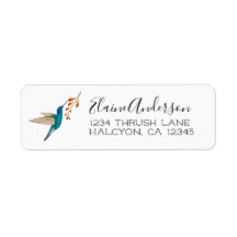 Violetear Hummingbird return address Label