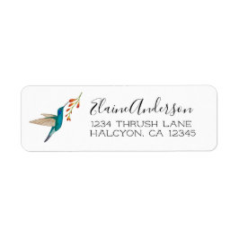 Violetear Hummingbird return address Label Returadress Etikett