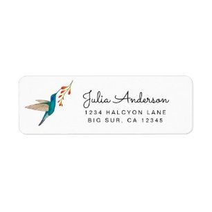 Violetear Hummingbird return address Label Returadress Etikett