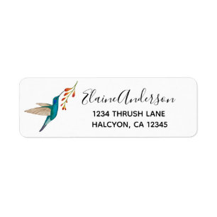 Violetear Hummingbird return address Label Returadress Etikett