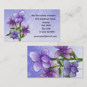 Violeten blommar blommigt visitkort